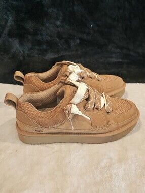 UGG Chestnut Brown Suede and Mesh Low-Top Sneakers Size 9- NEW-shadows not dirty